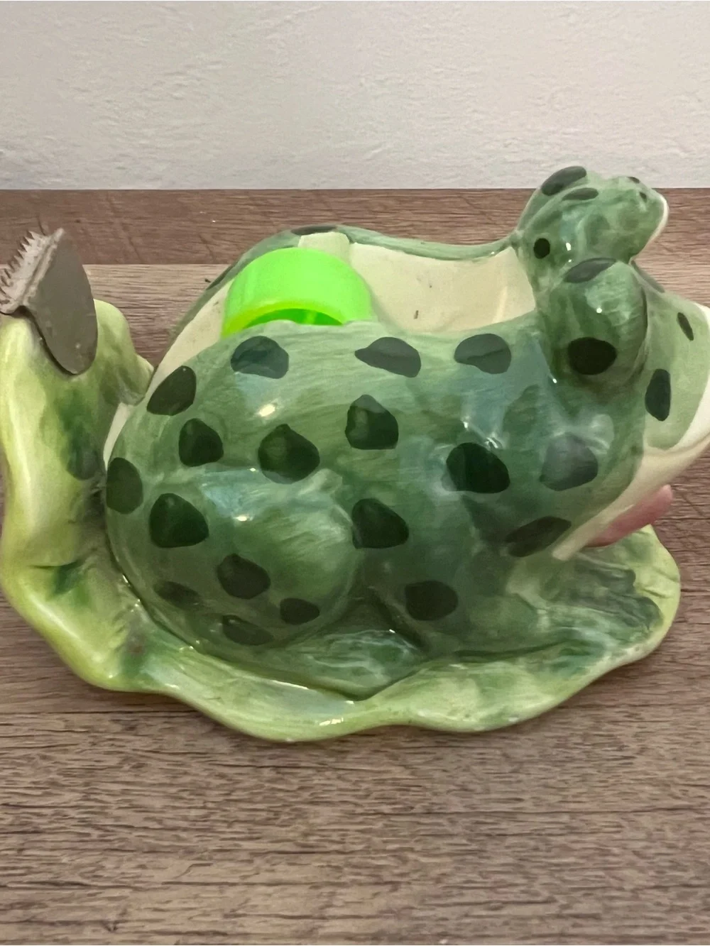 🐸 Frog - Scotch / Invisible Tape Dispenser - Ceramic Vintage 1980'S